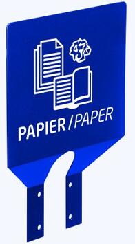PLAQUE POUR SUPPORT SAC COLLEC PAPIER