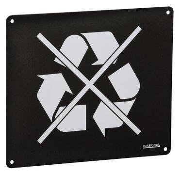 PLAQUE POUR SUPPORT SAC COLLEC NON RECYCLABLE