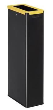 POUBELLE DE TRI CALITRI 20L GRIS MANGANESE / JAUNE COLZA