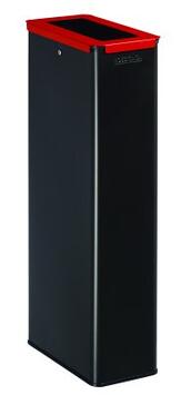 POUBELLE DE TRI CALITRI 20L GRIS MANGANESE / ROUGE