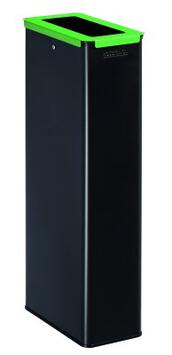 POUBELLE DE TRI CALITRI 20L GRIS MANGANESE / VERT
