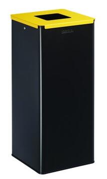 POUBELLE DE TRI CALITRI 40L GRIS MANGANESE / JAUNE COLZA