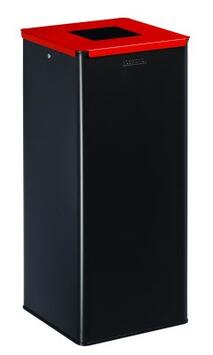 POUBELLE DE TRI CALITRI 40L GRIS MANGANESE / ROUGE