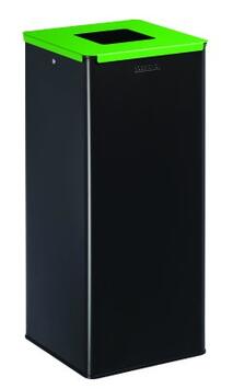 POUBELLE DE TRI CALITRI 40L GRIS MANGANESE / VERT