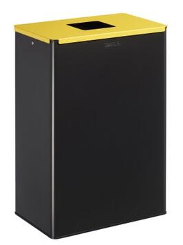POUBELLE DE TRI CALITRI 60L GRIS MANGANESE / JAUNE COLZA