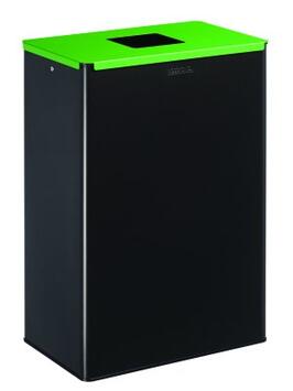 POUBELLE DE TRI CALITRI 60L GRIS MANGANESE / VERT