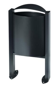 CORBEILLE SUR PIED ARKEA 40L GRIS ANTHRACITE MAT