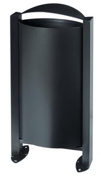 CORBEILLE SUR PIED ARKEA 60L GRIS ANTHRACITE MAT