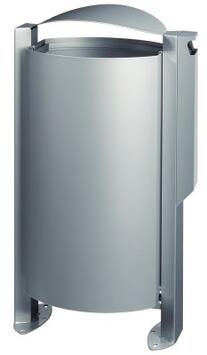 CENDRIER CORBEILLE SUR PIED ARKEA 3L/100L GRIS METAL