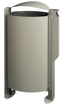 CENDRIER CORBEILLE ARKEA 3L/100L GRIS CIMENT
