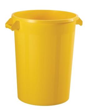 POUBELLE PRATIK ROND 100L JAUNE