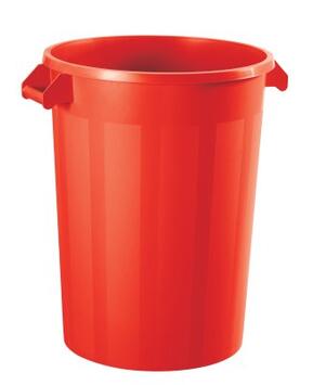 POUBELLE PRATIK ROND 100L ROUGE