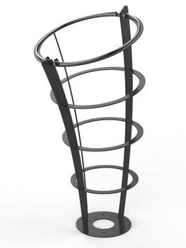 CORBEILLE ELICE EXTREME VIGIPIRATE 110L GRIS MANGANESE