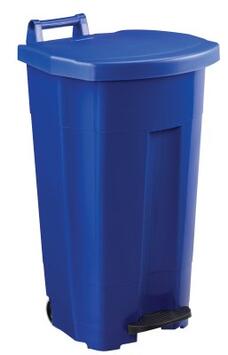 POUBELLE A PEDALE BOOGY 90L 2 ROUES BLEU / BLEU