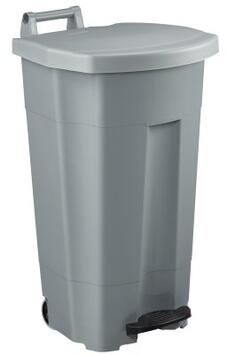 POUBELLE A PEDALE BOOGY 90L 2 ROUES GRIS / GRIS