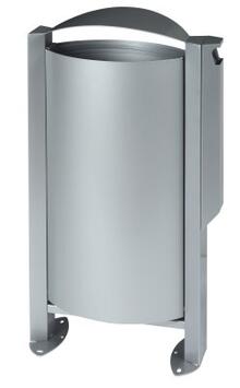CENDRIER CORBEILLE SUR PIED ARKEA 3L/60L GRIS METAL