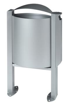 CENDRIER CORBEILLE SUR PIED ARKEA 3L/40L GRIS METAL