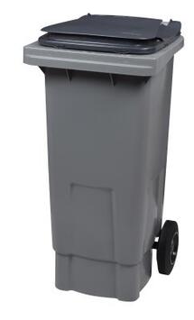 CONTENEUR KOROK 80L 2 ROUES SANS BARRE VENTRALE GRIS / GRIS