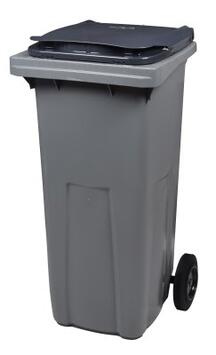 CONTENEUR KOROK 240L 2 ROUES SANS BARRE GRIS / GRIS