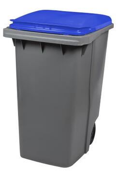CONTENEUR KOROK 340L 2 ROUES SANS BARRE GRIS / BLEU