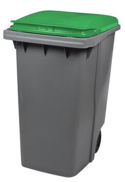 CONTENEUR KOROK 340L 2 ROUES SANS BARRE GRIS / VERT