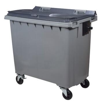 CONTENEUR KOROK 770L 4 ROUES SANS BARRE VENTRALE GRIS / GRIS