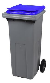 CONTENEUR KOROK 120L 2 ROUES SANS BARRE GRIS / BLEU