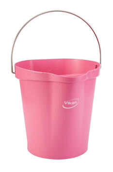 SEAU ALIMENTAIRE GRADUE BEC VERSEUR 12L ROSE
