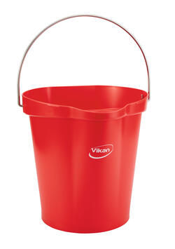 SEAU ALIMENTAIRE GRADUE BEC VERSEUR 12L ROUGE
