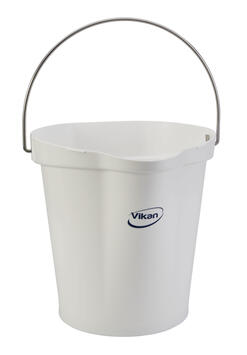 SEAU ALIMENTAIRE GRADUE BEC VERSEUR 12L BLANC