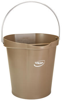 SEAU ALIMENTAIRE GRADUE BEC VERSEUR 12L MARRON