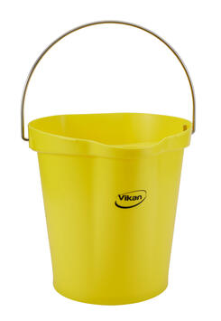 SEAU ALIMENTAIRE GRADUE BEC VERSEUR 12L JAUNE