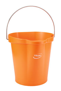 SEAU ALIMENTAIRE GRADUE BEC VERSEUR 12L ORANGE
