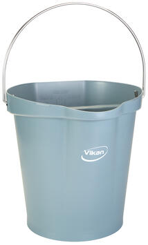 SEAU ALIMENTAIRE GRADUE BEC VERSEUR 12L GRIS