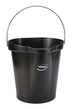 SEAU ALIMENTAIRE GRADUE BEC VERSEUR 12L NOIR