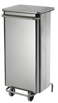 SUPPORT SAC CARENE COLLECROULE 110L 2 ROUES A PEDALE INOX