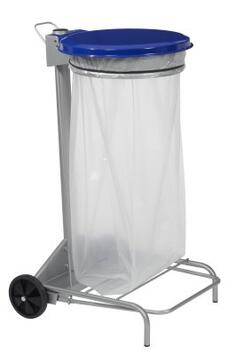 SUPPORT SAC COLLECROULE 110L 2 ROUES A PEDALE GRIS / BLEU OUTREMER