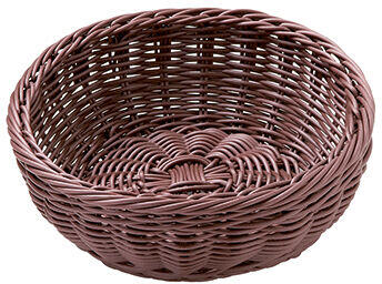 CORBEILLE À PAIN EN POLYPROPYLÈNE RONDE CHOCOLAT Ø 18 CM