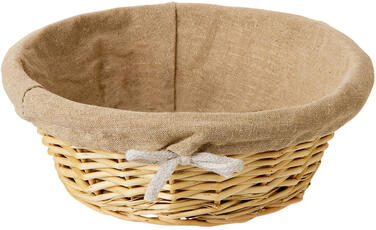 CORBEILLE BOULANGÈRE TOILE AVEC CORDELETTE RONDE Ø 25 CM