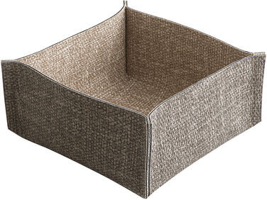 BARKET PANIÈRE EFFET LIN 13 X 13 X 7 CM GRIS /BEIGE