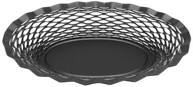 CORBEILLE SUZANNE OVALE D25X18CM NOIR