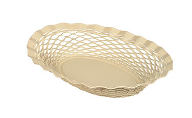 CORBEILLE SUZANNE OVALE D25X18CM VANILLE