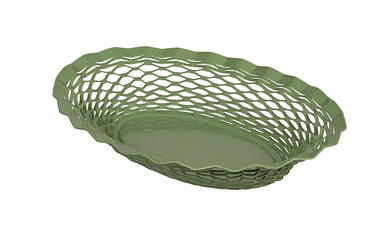 CORBEILLE SUZANNE OVALE D25X18CM VERT PASTEL