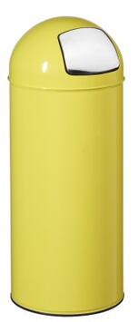 POUBELLE DOME A TRAPPE 45L GRIS METAL