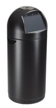 POUBELLE DOME A TRAPPE CYVOMAX 52L AVEC CENDRIER NOIR