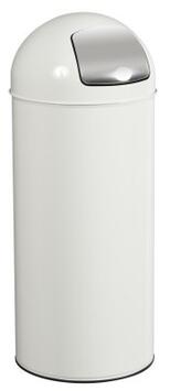 POUBELLE DOME A TRAPPE 45L BLANC