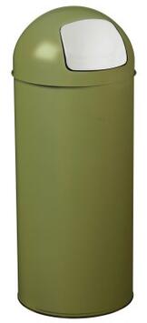 POUBELLE DOME A TRAPPE 45L GRIS OLIVE