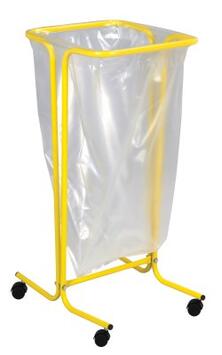 SUPPORT SAC TUBULAIRE SUR ROULETTES TUBAG 110L JAUNE
