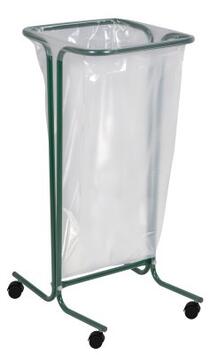 SUPPORT SAC TUBULAIRE SUR ROULETTES TUBAG 110L VERT
