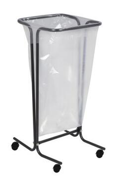SUPPORT SAC TUBULAIRE SUR ROULETTES TUBAG 110L GRIS MANGANESE